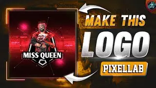 How to make girl gaming logo in PixelLab | free fire mascot logo editing tutorial in PixelLab🎯