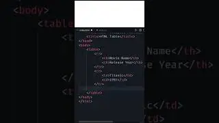 Constructing a table using html | HTML5 #shorts