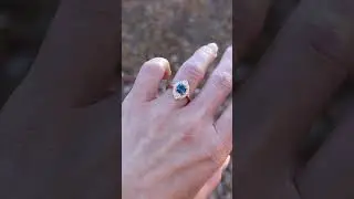 Montana sapphire Art Deco Ring #albrechtjewelry #engagementring #jewelry