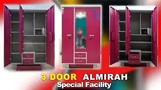 PINK 3 DOOR ALMIRAH WITH EXTRA FACILITY/MY DREAM ONLINE