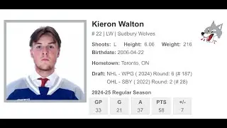 Kieron Walton First 21 Regular Season Goals (2024/25 Season)