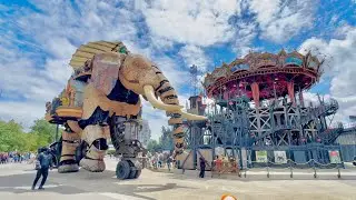 Nantes, France 4K HDR - One day Tour in Nantes France - A must visit Les Machines de l'Île