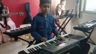 Vande matram playing on keyboard 🎹#keyboard #music class #वंदे मातरम्