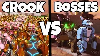 100 GAME MASTER CROOK BOSSES vs ALL BOSSES in Roblox Tower Defense Simulator (TDS)