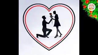 How To Draw A Romantic Couple (Propose Day Special). Propose Couple Drawing.