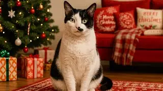 Cat Tries Christmas Treats for the First Time!