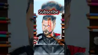 Drawing of Thor with pencil colour #drawing #shorts |dlc