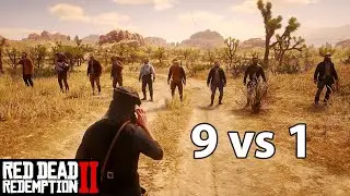 9 против 1 Quickdraw &mdash; Без &laquo;Меткого глаза&raquo; &mdash; Red Dead Redemption 2 (PC Modified)