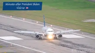 (4K) Plane Spotting at Mercedita Airport after President Biden visit!