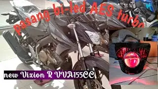 pasang bi-led AES turbo di Vixion R vva155