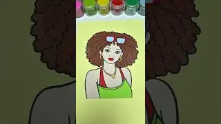 Beautiful Girl Sand Painting ASMR ❤️ #usashorts #sandart #sandpainting #satisfying #asmr #relax