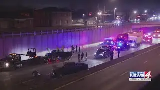 2 hurt, 1 arrested after overnight crash on I-35