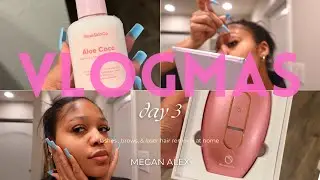 vlogmas day 3 | beauty maintenance routine ♡ | kiss impress lashes | laser hair removal | megan alex