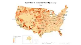 Population 65 years and older by the U.S. county