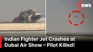 TRAGIC ACCIDENT: Indian Fighter Jet HAL Tejas Crashes at Dubai Air Show |  Pilot Claims Died | AP1Z
