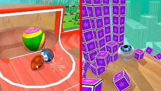 🏁🏁 Portal Run 👁️VS🏈 Goal Ball🔥🌈GOING BALLS New Update