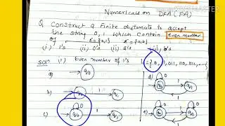 Construct a DFA that accepts even number of 1's/0's/a's/b's - lecture12/toc