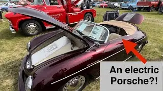 Classic cars everywhere!  Tour the History Road car show with me!