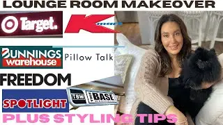 LOUNGE ROOM MAKEOVER & STYLING TIPS ON A BUDGET * KMART, TARGET, BUNNINGS * AUSTRALIA