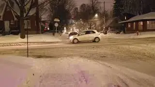 Winter Night Atmosphere in Limoilou, Quebec , Canada | −5°C