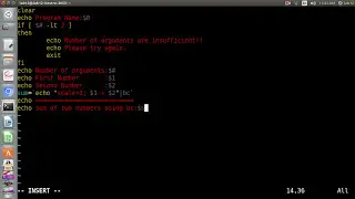 Shell script to use bc (basic calculator) and expr (expression) commands.