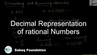 Decimal Representation of rational Numbers, Math Lecture | Sabaq.pk