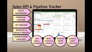 Sales KPI & Financial Tracker Template &ndash; Google Sheets Dashboard for Small Business