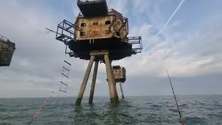 trailer boat fishing for BASS and a suprise COD at the red sands towers