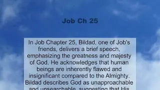 Job Chapter 25 summary and read together