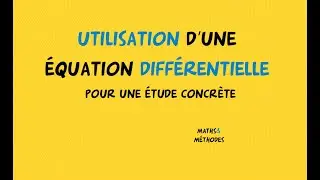 Équation différentielle  et situation concrète