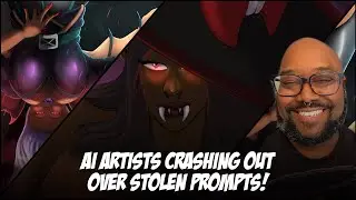 AI Arists Crashout Over Prompt Theft || Speedpaint + Commentary