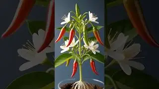 Chili Pepper Growing Time-lapse 🌶️  From Seed to Harvest in Seconds! #shortsfeed #shorts