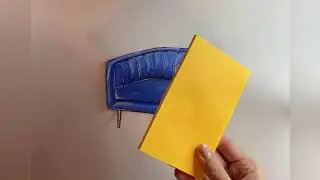 Rendering chair with markers with cast shadow