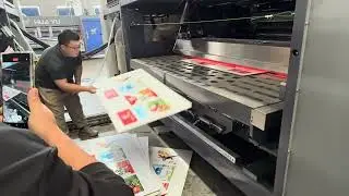 China 5 color printer dryer coater die cutter machine I corrugated carton box making machine