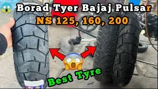 Bajaj Pulsar NS 160 & 200 Modified Big Tyre 🔥/ Tyre Size 130/70/17 | Best tyre 😲