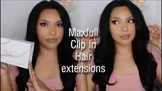 AMAZON MAXFULL CLIP IN HAIR EXTENSIONS REVIEW | AFFORDABLE QUALITY HAIR + tutorial