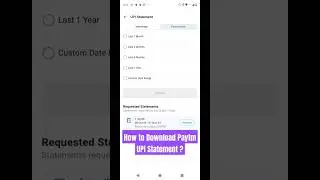How to Download Paytm UPI Statement  ? #paytm #2024 #shorts
