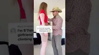 Tall girlfriend vs short boyfriend 8 🌸 ||  #tallgirl #heightcomparison  #liftandcarry
