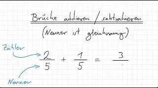gleichnamige Brüche addieren/subtrahieren