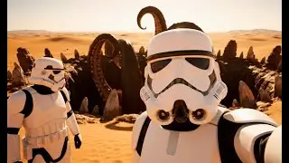 Stormtrooper vlog on Tatooine but they get too close to the Sarlacc with TK-69 Jonny and Greg