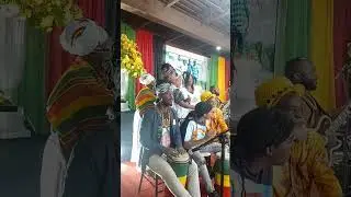 Living Hero D-medz Adams and Nyah binghi drummers at Legendary Coca Tea Funeral