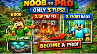Noob to Pro in Minecraft 😱 | Sirf 3 Pro Tips!
