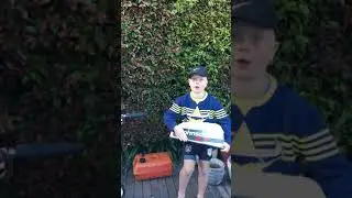 LAchie boat motor running