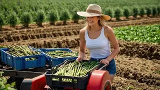 Asparagus Mega Farm &ndash; Innovative Farming & Processing Technology You Must See