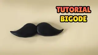 🔴 FA&Ccedil;A um BIGODE - Tutorial F&aacute;cil Biscuit, Pasta Americana, Clay ou Plastilina - DIY
