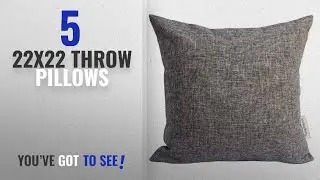 Top 10 22X22 Throw Pillows [Winter 2018 ]: TangDepot Heavy Lined Linen Cushion Cover, Throw Pillow