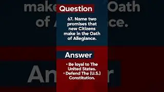 Question #67 | Oath of Allegiance | Citizen Test US 2026