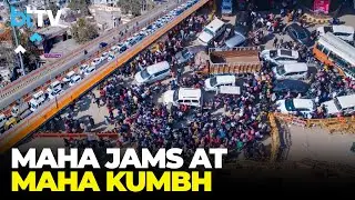 Massive Traffic Jams At Maha Kumbh 2025, Devotees Stranded For Hours!