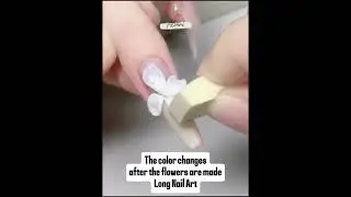The color changes after the flowers are made💅Long Nail art