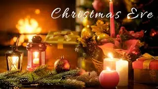 Festive Fireplace Ambiance with Gentle Piano Melodies